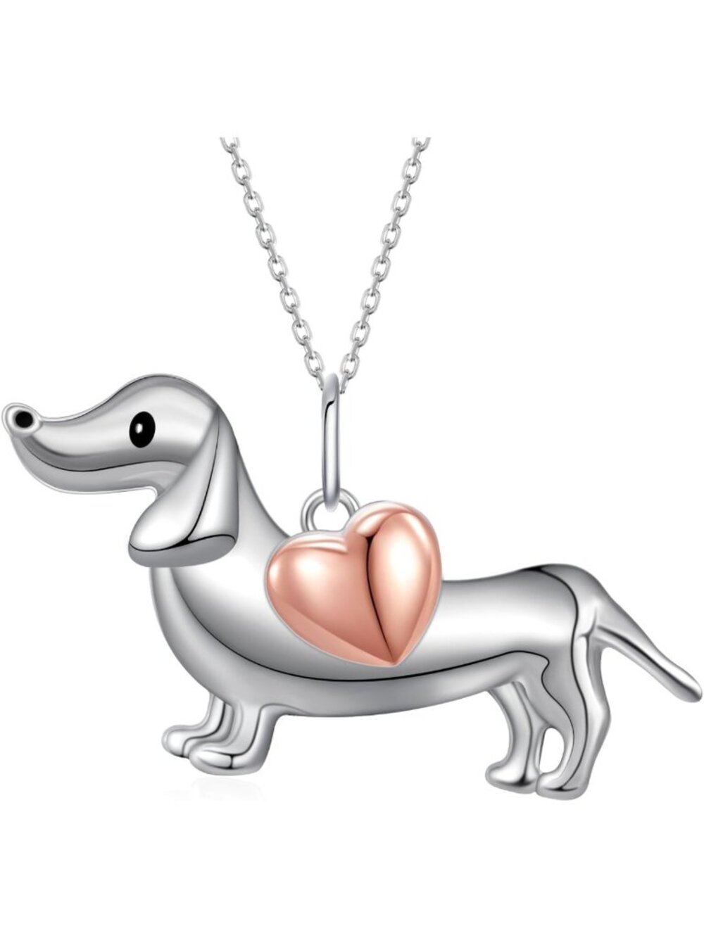Dachshund & Corgi 925 Sterling Silver Necklace - Perfect Gift for Moms